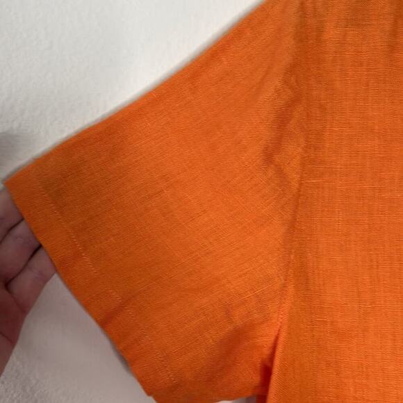 Jasmine Short Sleeve  Linen‎ Pleated Top Size S - Picture 6 of 8